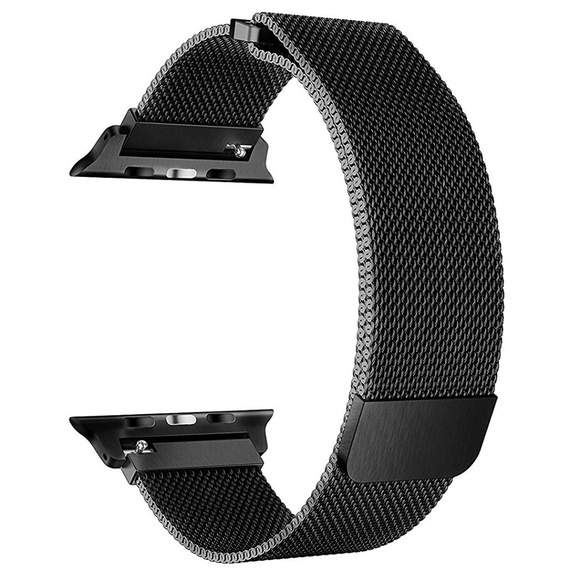 42mm Milanese Loop for Apple 123 Stainless black - Picture 2 of 3